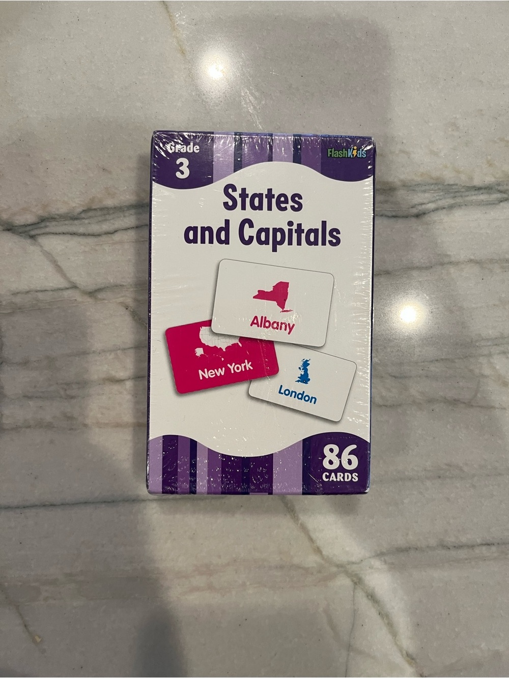 New Sealed - Flash Cards States and Capitals -Grade 3